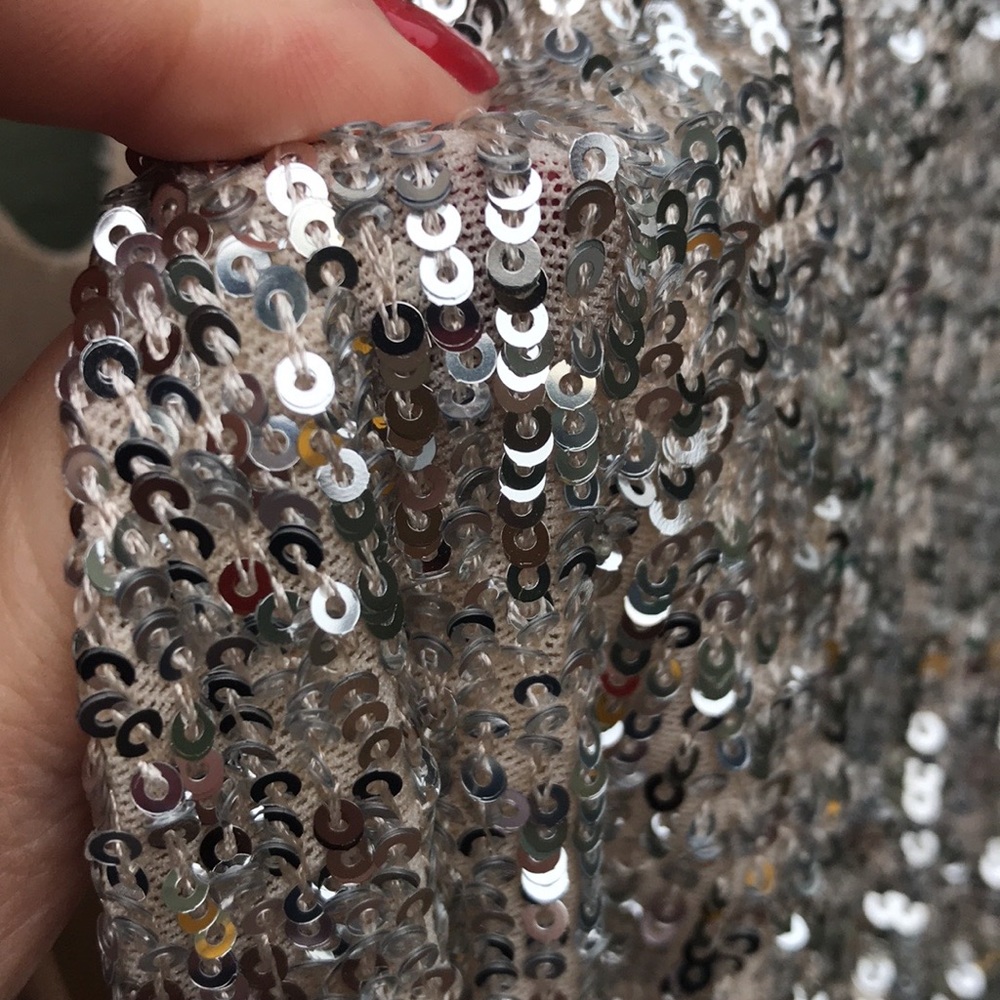 Silver Sequin V-Neck Jumpsuit - Mint Velvet - Picture 3 of 4